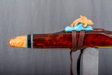 Redwood Burl Native American Flute, Minor, Mid A#-4, #N66C (8)